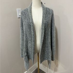 Vici Cozy‎ Soft Fuzzy Chunky Gray Oversized Cardigan Sweater Small